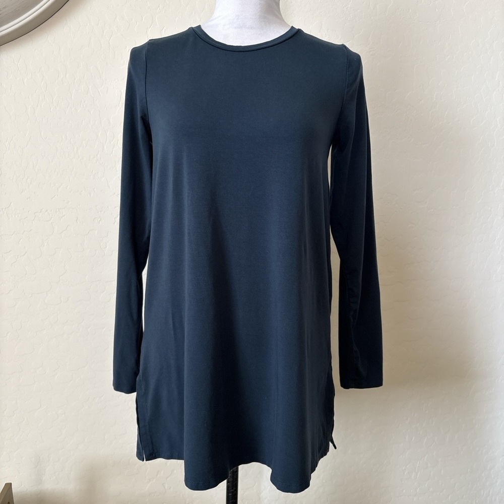 Eileen Fisher Blue Long Sleeve Tunic. XS